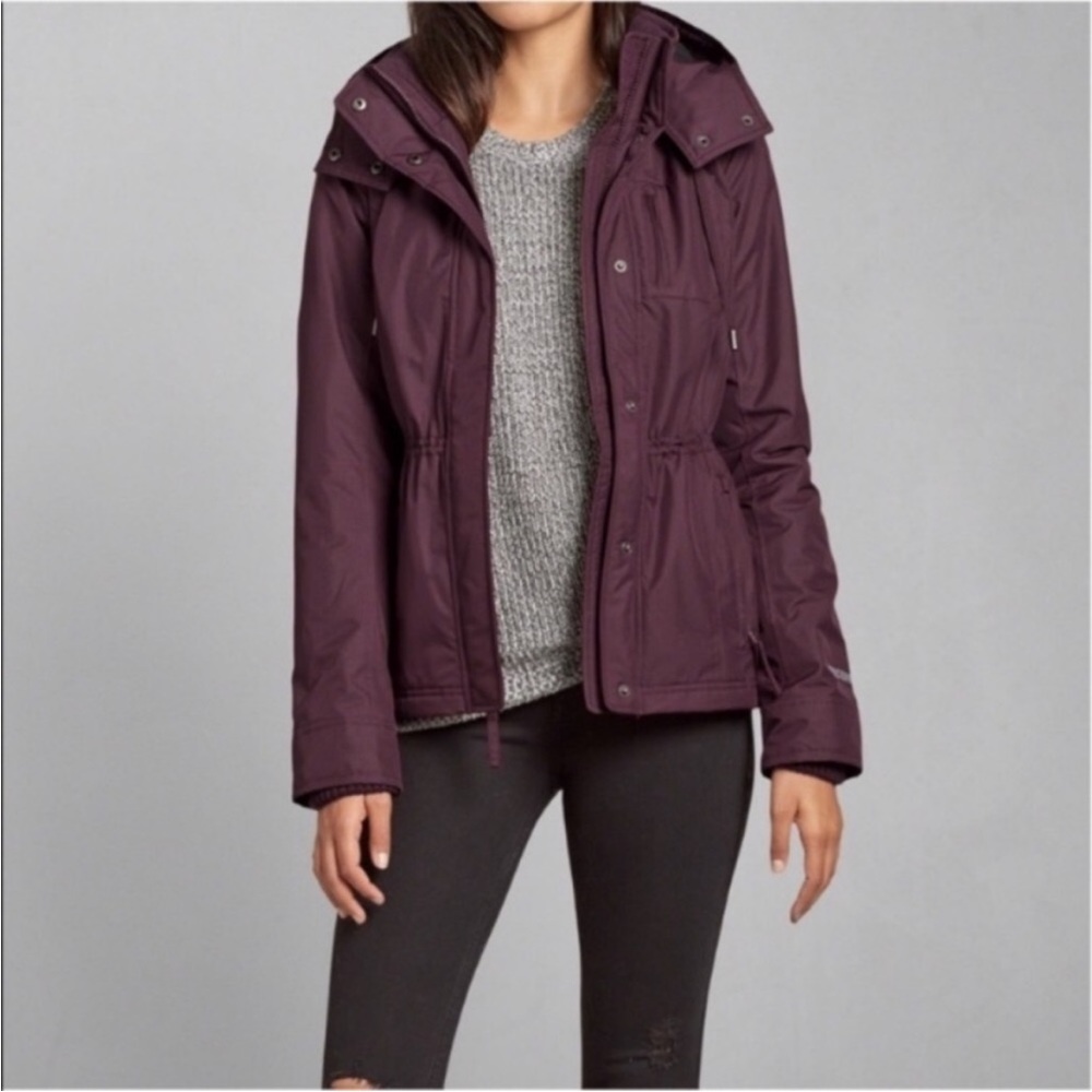 🔔🕊️BNC Abercrombie & Fitch Plum All-Season Weather Warrior Jacket Coat